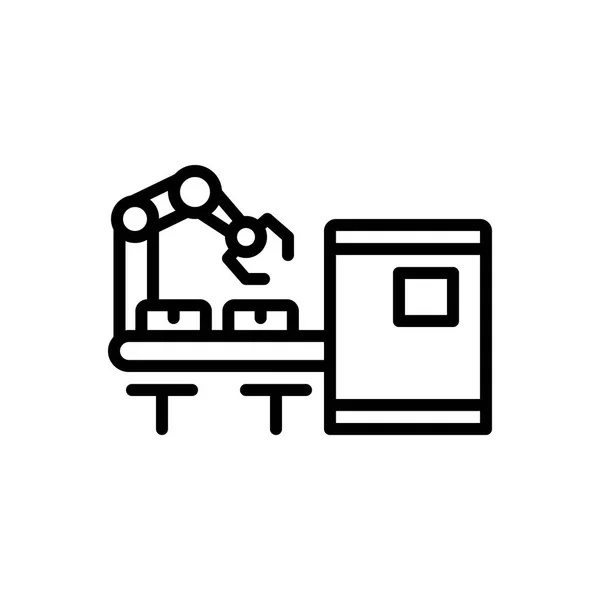 Ícone Linha Preta Para Instrumento Máquina —  Vetores de Stock