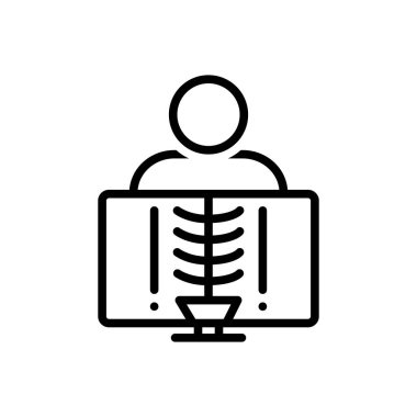 Siyah çizgi simgesi için xray ışın 