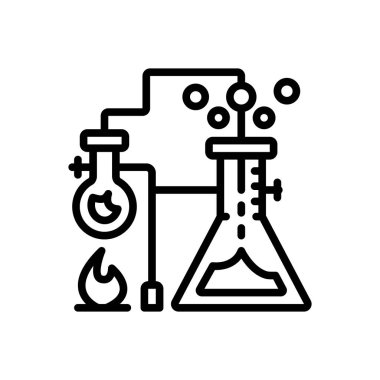 Siyah çizgi simgesini Laboratuvar Laboratuvar için 