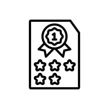 Rank sınıf için siyah çizgi simgesi