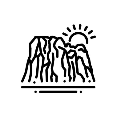 Siyah çizgi simgesi için ana kaya olarak