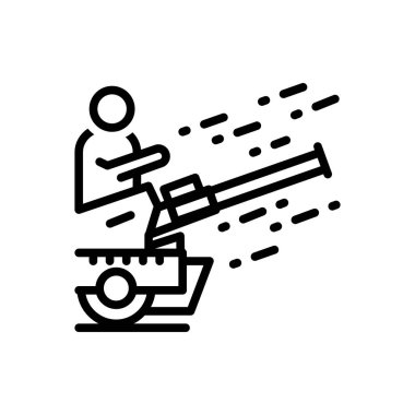 Siyah çizgi simgesi için blitzkrieg tank