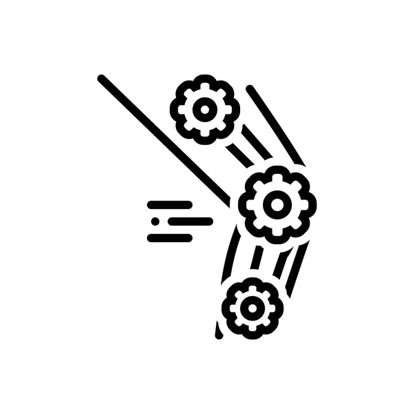 Ícone Linha Preta Para Fisiologia Biomecânica —  Vetores de Stock