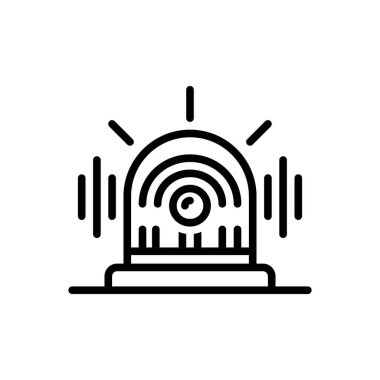 Acil kriz için siyah çizgi simgesi