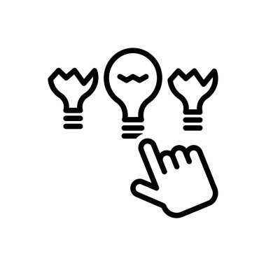 Siyah çizgi simgesini seçin seçim için