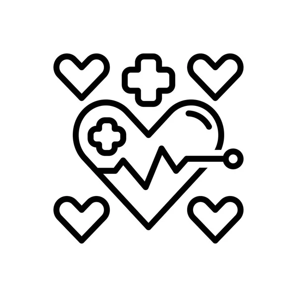 Black line Icon for health medical