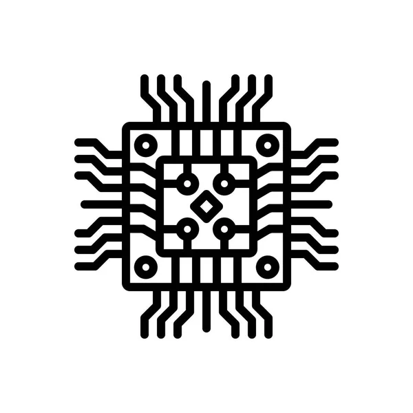 Icono Línea Negra Para Almacenamiento Hardware — Archivo Imágenes Vectoriales