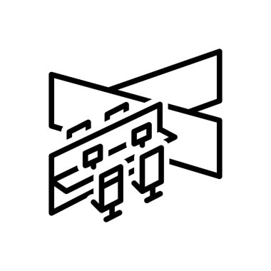 Siyah çizgi simgesini bölümü bölümü