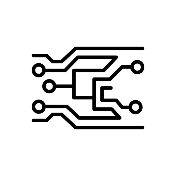 Icono Línea Negra Para Tecnología Electrónica — Vector de stock