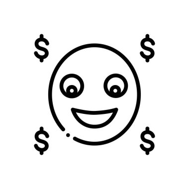 Siyah çizgi simgesini kayıtsız kendini beğenmiş