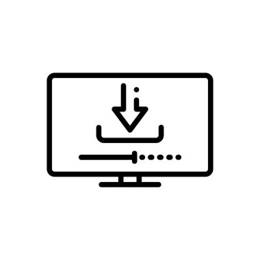 Siyah çizgi simgesini indirilebilir app için