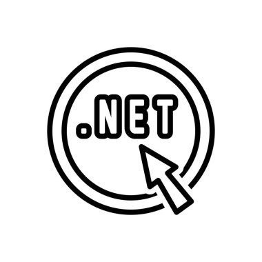 Dotnet yenilik için siyah çizgi simgesi