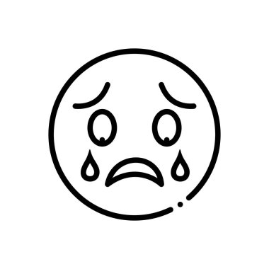 Siyah çizgi simgesini dissapoint hayal kırıklığı için