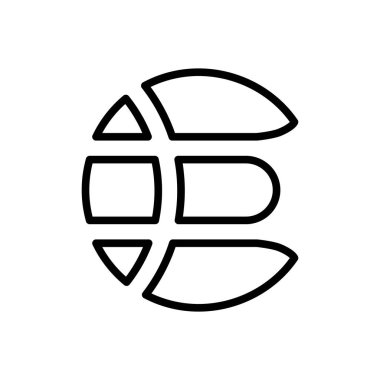 Elasticsearch logo için siyah çizgi simgesi