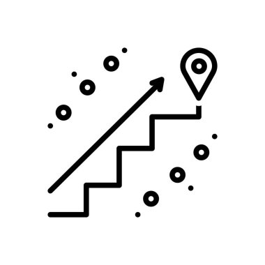 Siyah çizgi simgesini bitiş noktası işaretçisi