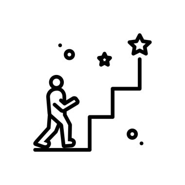 Siyah çizgi simgesini meraklıları kişi için