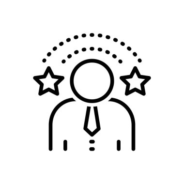 Siyah çizgi simgesini seçkin insanlar için