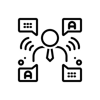 Siyah çizgi simgesi için akıcı dragoman