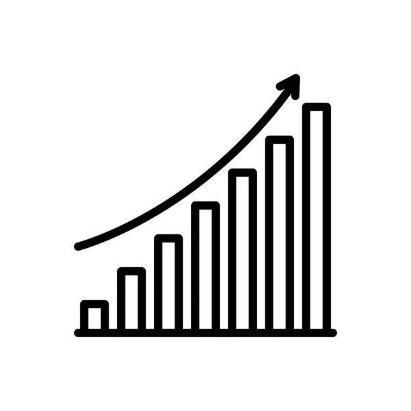 Schwarze Linie Symbol Für Kumulative Kumulative — Stockvektor