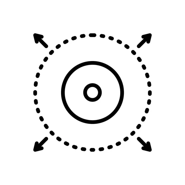 Schwarzes Liniensymbol Für Trennlinie — Stockvektor