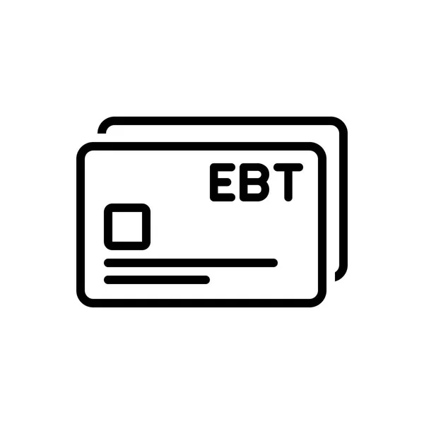 Siyah çizgi simgesini ebt kartı