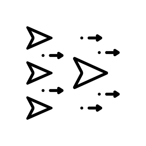 Black Line Symbol Für Vorderste Front — Stockvektor