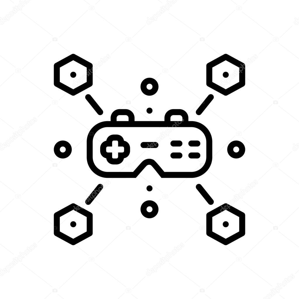 Black line Icon for gamify activity