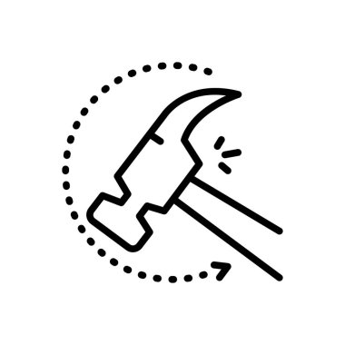 Siyah çizgi simgesi yok edilemez kırılmaz için