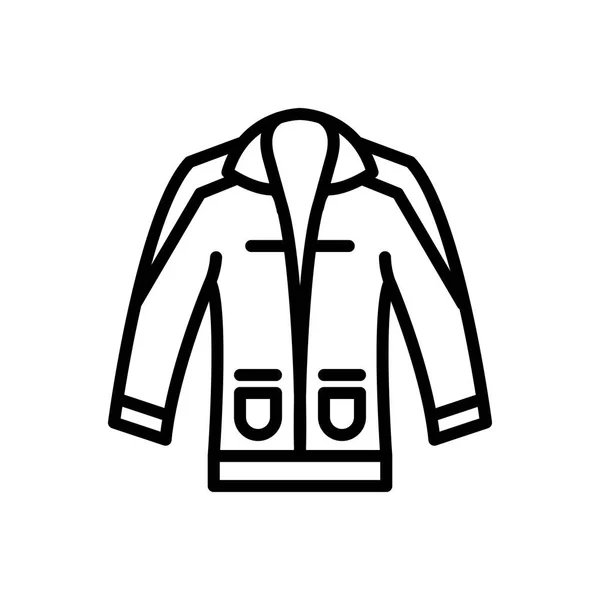 Icône Ligne Noire Pour Robe Vêtements — Image vectorielle