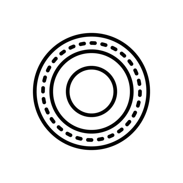 Schwarze Linie Symbol Für Plattenablage — Stockvektor