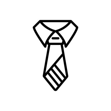  Kravat aksesuar için siyah çizgi simgesi