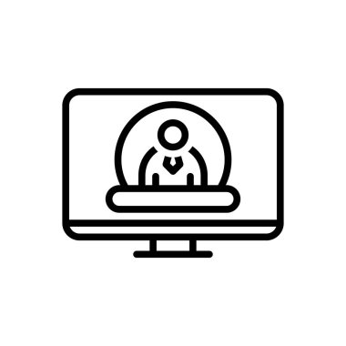  Admin Yönetici için siyah çizgi simgesi