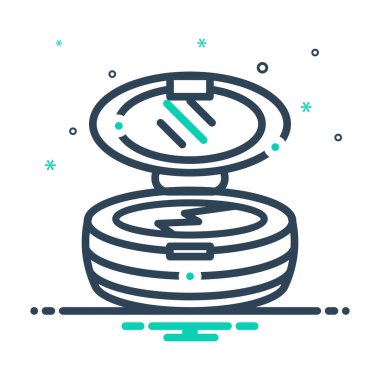 Bronzlaştırıcı makyaj için mix renk simgesi 