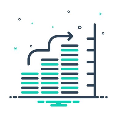  Çubuk grafik için mix renk simgesi