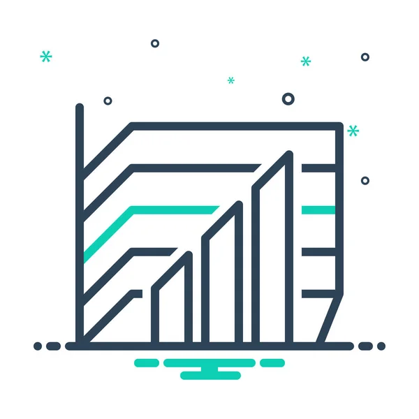 Icona Colori Mix Diagramma Grafico — Vettoriale Stock