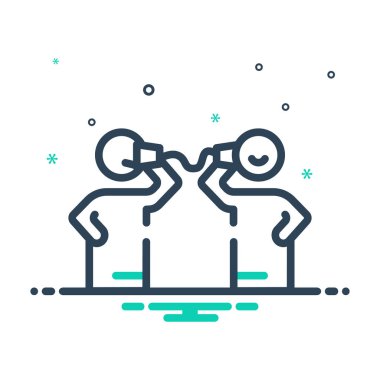 Mix renk simge iletişim işbirliği için