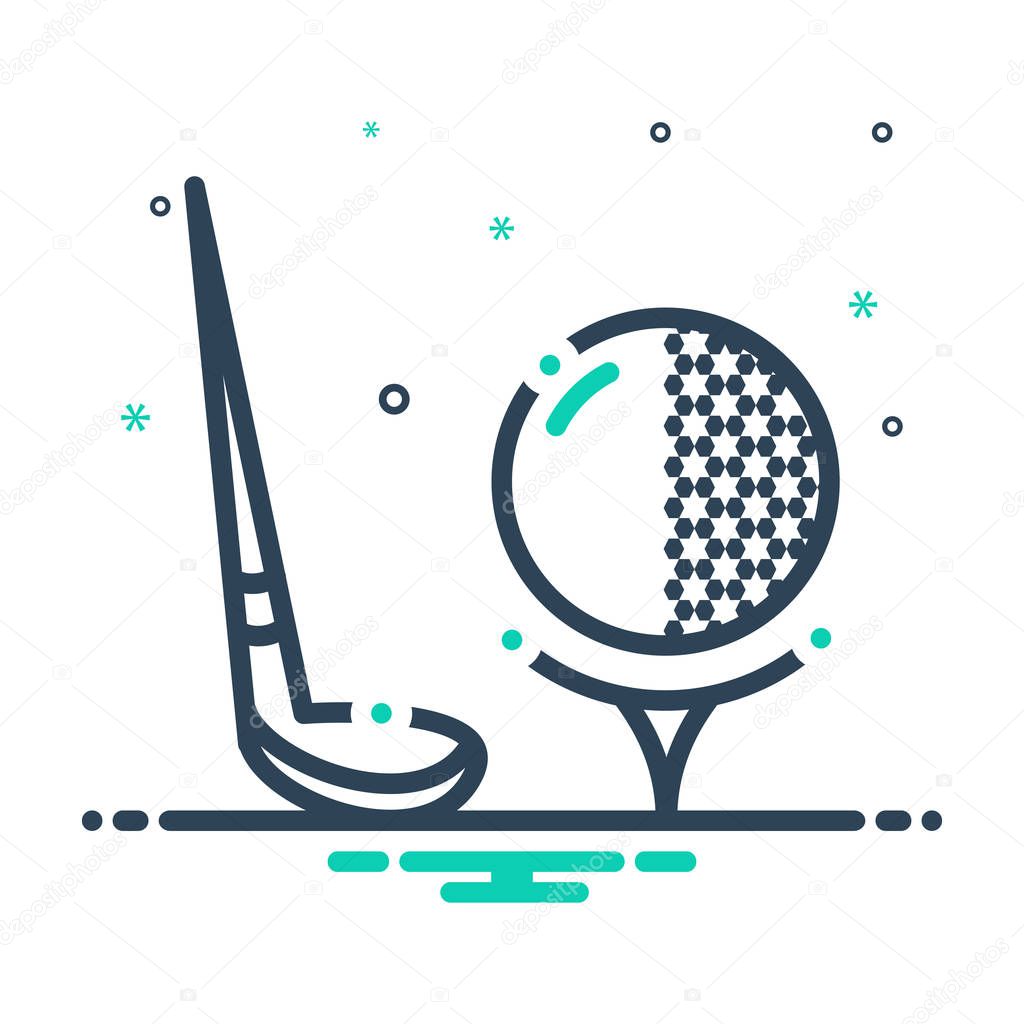  Mix colour Icon for golf ball 