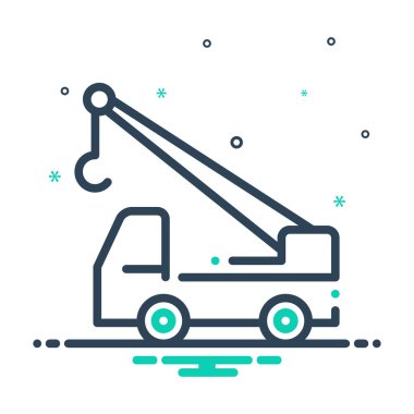 Vinç kamyon için mix renk simgesi