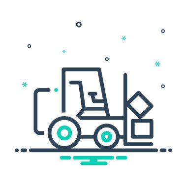 Forkliftler için mix renk simgesi