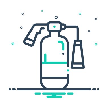 Yangın söndürücü için mix renk simgesi