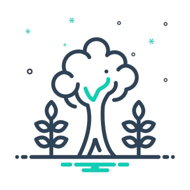 Olgunluk ağaç için mix renk simgesi