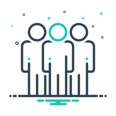 Mix renk simge eşliğinde şirket için