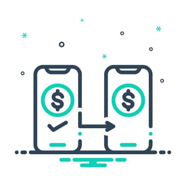 Mix renk simge ödenir para transferi için