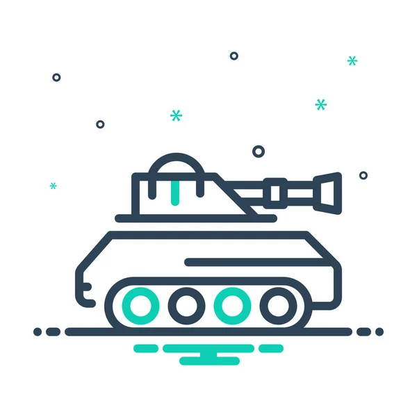 Tank Ordusu Için Mix Renk Simgesi — Stok Vektör