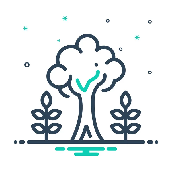 Icono Color Para Árbol Madurez — Vector de stock