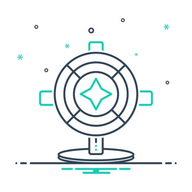 Büyük altı tekerlekli eğlence için mix renk simgesi