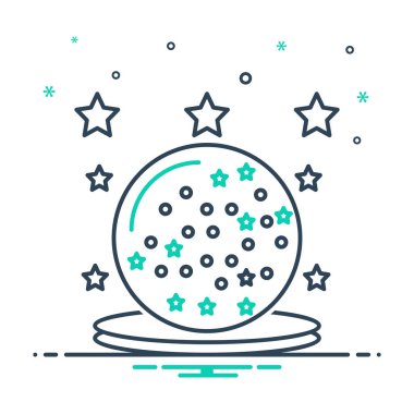 Cam sihirli top için mix renk simgesi