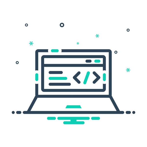 Farbsymbol Für Code Optimierung Mischen — Stockvektor