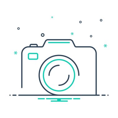 Kamera fotoğraf için mix renk simgesi