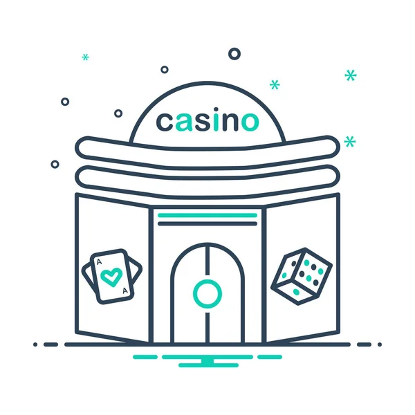 Misture Ícone Cor Para Poker Casino —  Vetores de Stock